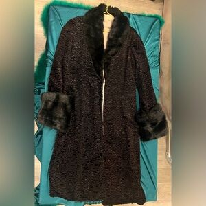 Faux fur collectible coat Henri Bendel